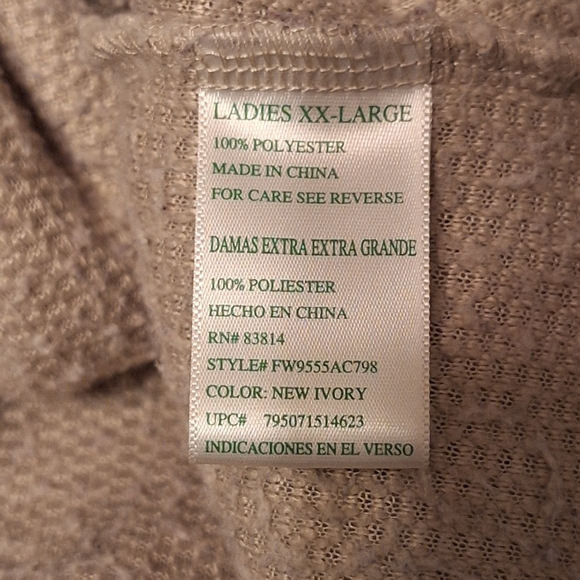 Green Tea Cozy Cream Sherpa Pullover Jacket Shacket - Picture 9 of 11